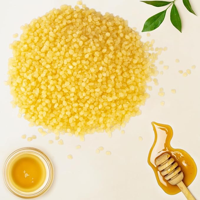 5-lb Pure Yellow Beeswax pellets - for Candles in All Shapes and Sizes, Beeswax Balm, Lip Balm, soap Making Supplies,Craft Projects DIY (80 oz.)