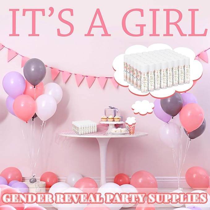 50 Pack Floral Baby Shower Lip Gifts