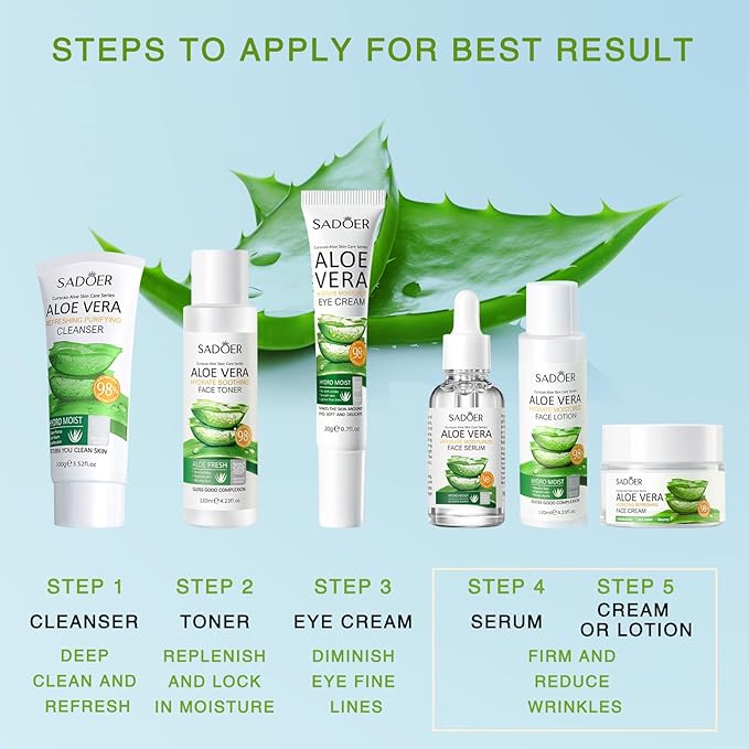 Aloe Vera Daily Skin Care Set Moisturizing