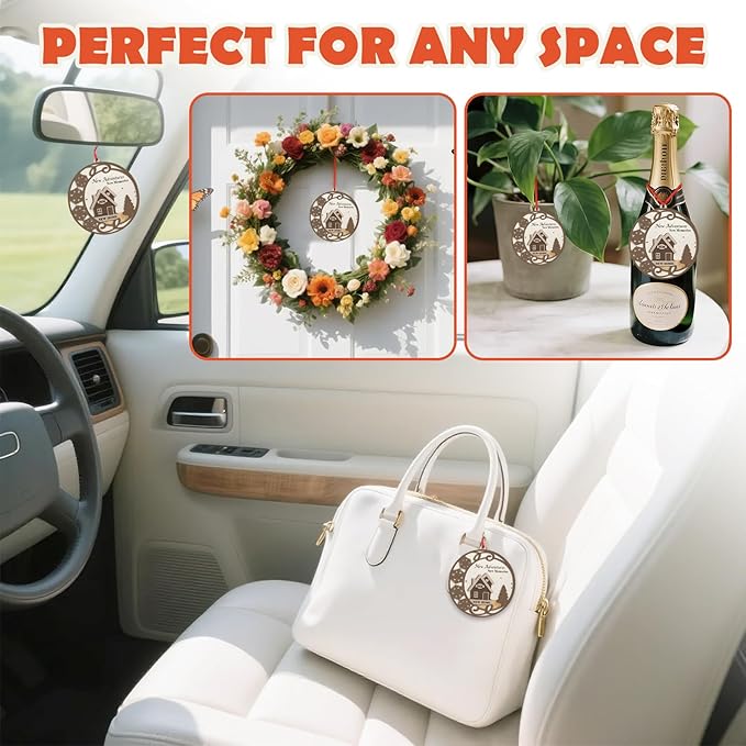 2026 New Home Ornament - Wooden Housewarming Gift for Homeowners, Couples & Friends - New Adventures New Memories First Christmas House Ornament