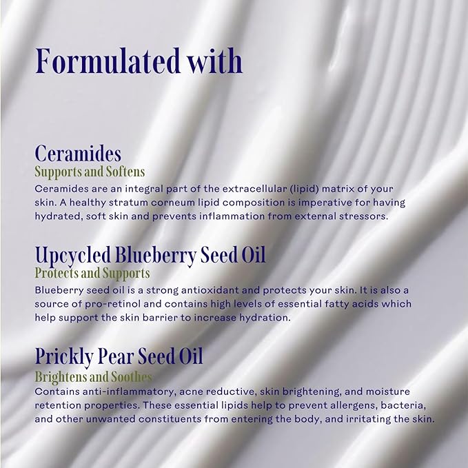 Three Ships Replenish Barrier Repair Serum with Ceramides + Blueberry Oil - Soothing Face Serum, Supports Skin Barrier and Reduces Redness (1 floz)