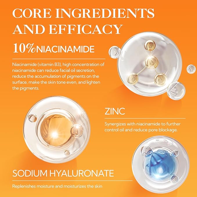 LANBENA Non-Oxidizing Vitamin C Serum 10%: Niacinamide Serum + Freeze-Dried Tablets, Brightening Anti-Aging Essence for Sensitive Skin, Non-Greasy, Reduces Dark Spots & Wrinkles (30 Tabs/1.05 Oz)
