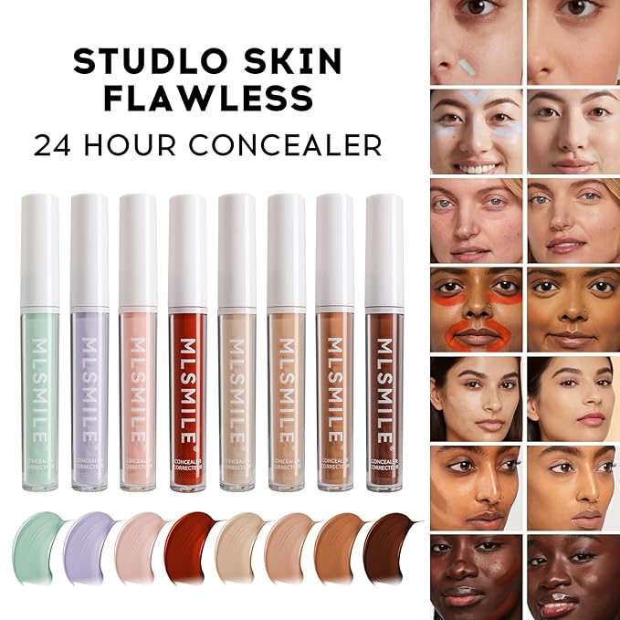 Color Liquid Conceal Contour Foundation, Waterproof 8 Colors Tone, 08