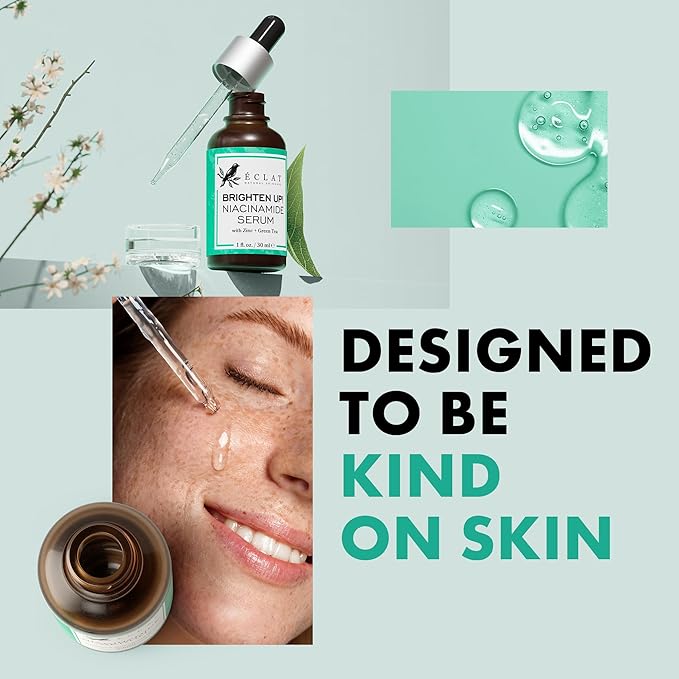 Eclat Skincare Niacinamide Serum - Pore Minimizer for Uneven Complexion - Brightening Niacinamide Serum for Face - Lightening & Moisturizing Skin Care for Dark Spots 1 fl oz