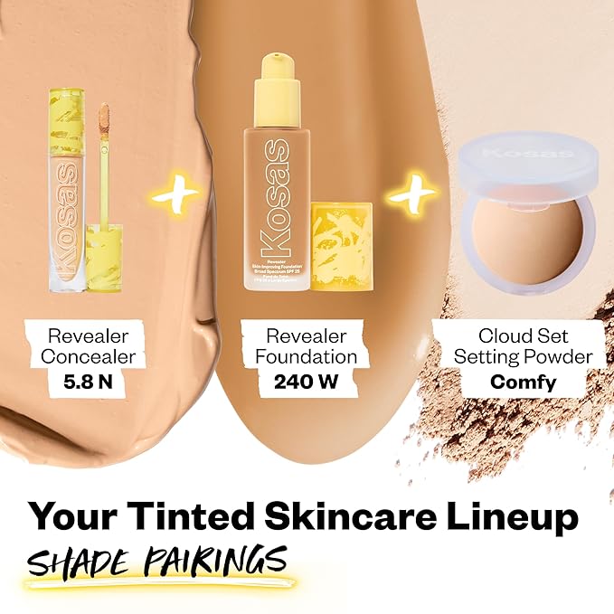 Kosas Revealer Concealer - Medium Coverage Makeup with 5.8 N)