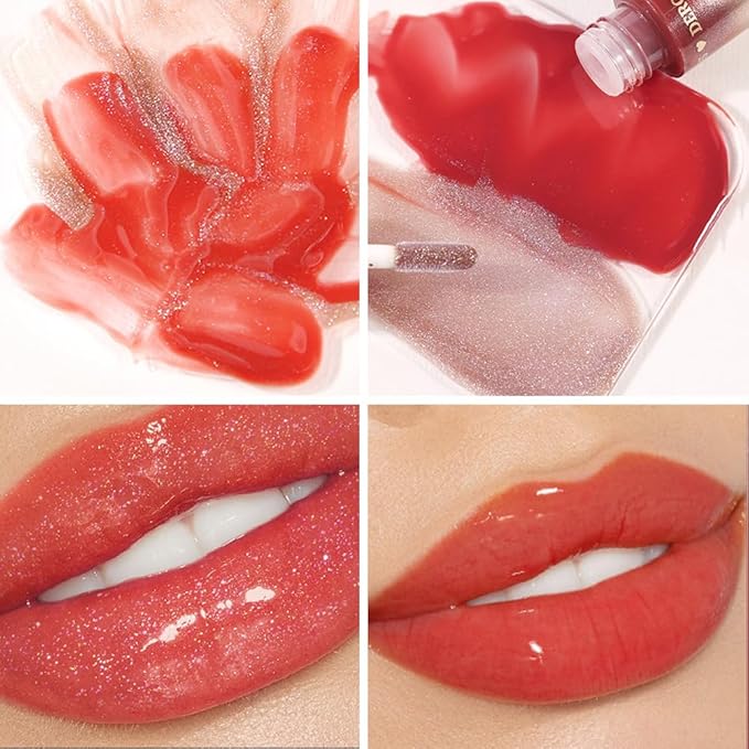 Dual Ended Liquid Lipstick with Shinny Glitter Lip Glitter