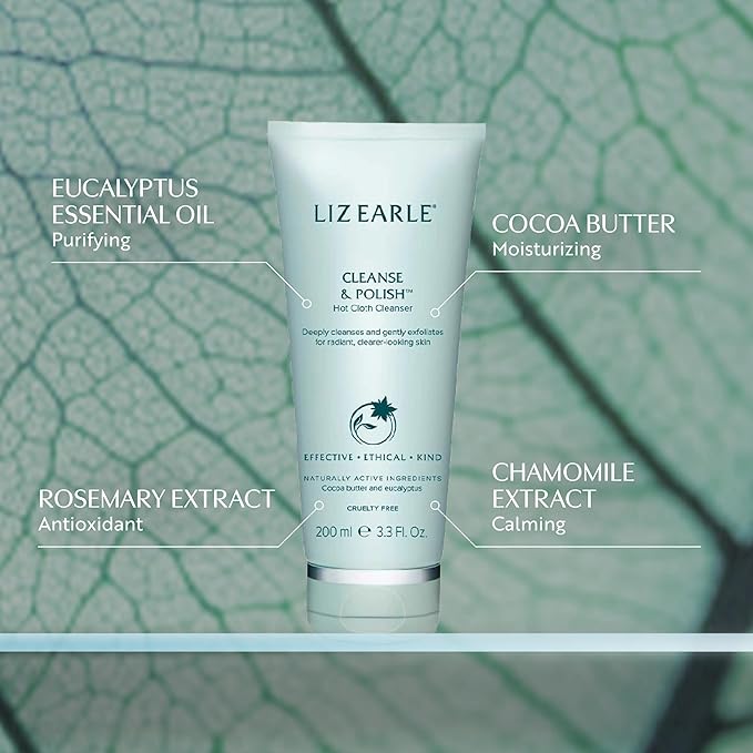 Liz Earle Cleanse & Polish Face Wash - Gentle Facial Cleanser with Moisturizing & Calming Ingredients - Boosts Hydration and Reveals Instant Radiance (200ml)