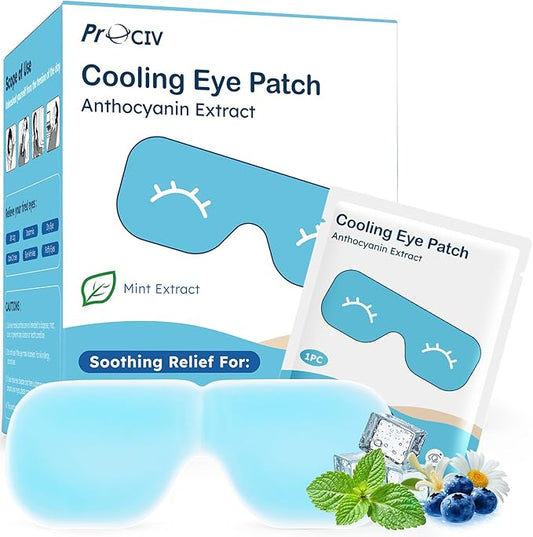 20 Packs Hydrogel Eye Mask Disposable Cold Therapy Sleep Mask Soothing Headache Relief Dry Eye, Stress Relief Relief Eye Fatigue, Cooling Eye Masks for Puffy Eyes Travel Essentials