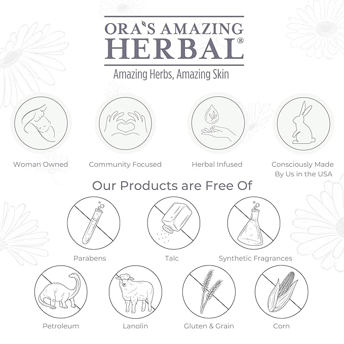 Ora's Amazing Herbal Ultra Healing Body Butter, Intensive Unscented Moisturizer For Dry Skin, Fragrance Free Skin Cream, 8 oz Large