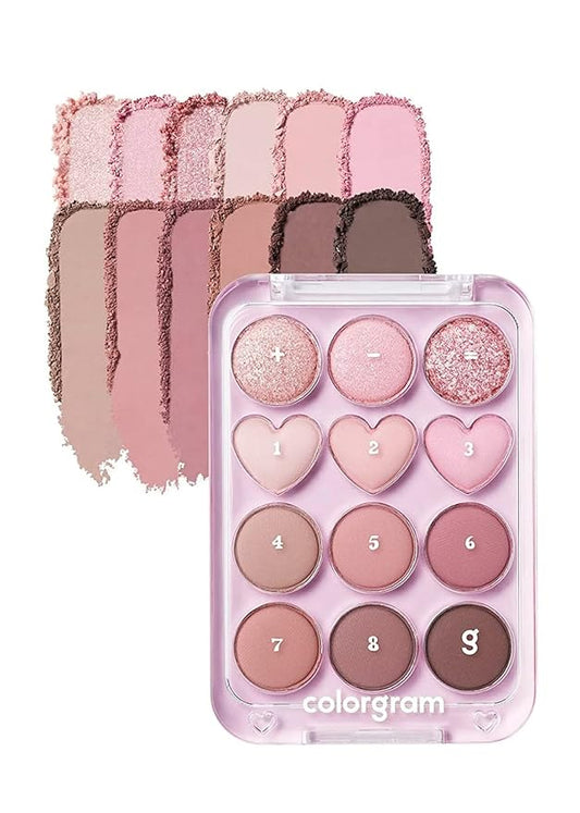 COLORGRAM Pin Point Eyeshadow Palette 02 Pink+Mauve= |