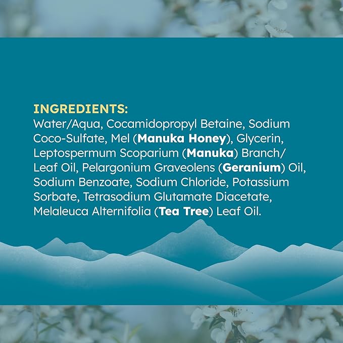 Manuka Honey Face Wash (5 Oz), Daily Skin Care Facial Cleanser & Makeup Remover with Manuka Honey & Oil for Dry or Sensitive Skin - Anti-Aging Face Wash for Women & Men