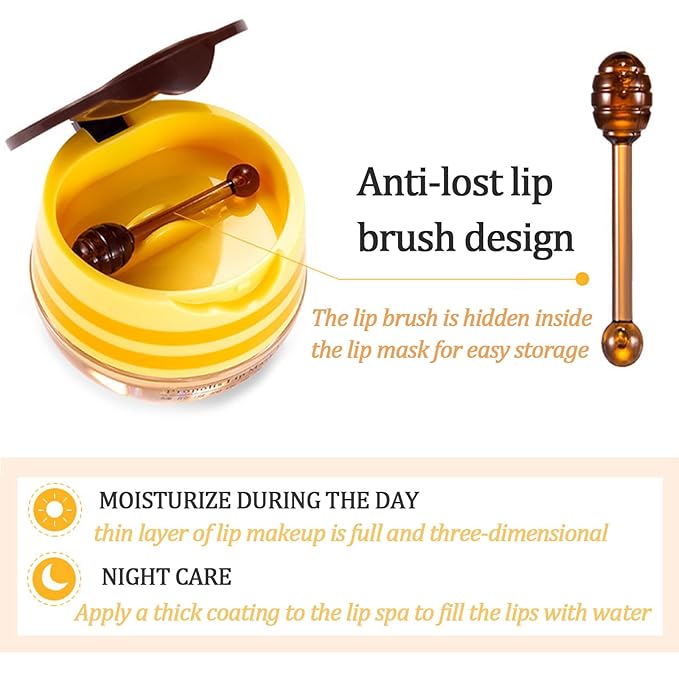 Honey Lip Balm Pot, 4 Pcs Exfoliator