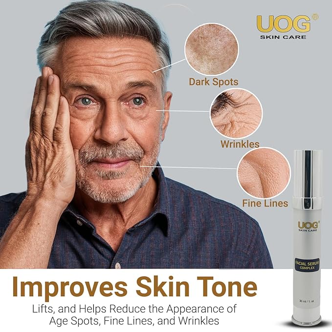 UOG (United One) Eyelash Adhesive Glue Face Serum Complex – Hydrating & Firming Face Serum| Lifts, Tightens & Improves Skin Texture | Reduces Fine Lines & Wrinkles for Neck & Jawline | 30ml/1.0oz