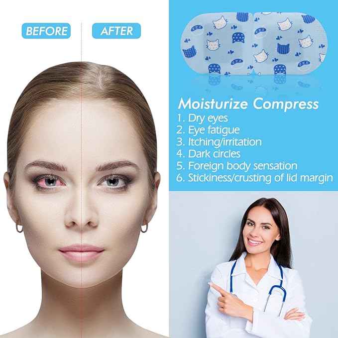 Jekeno Steam Eye Mask, 16 Packs Eye Masks for Dry Eyes, 40-60 Minutes Self Moist Warm Compress Heated Disposable Mask for Sleep, Spa Relaxing Trip Gifts, Travel Essentials for Women Men