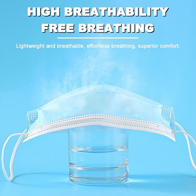Disposable Face Masks, 100PCS 3 Ply Protection Mask