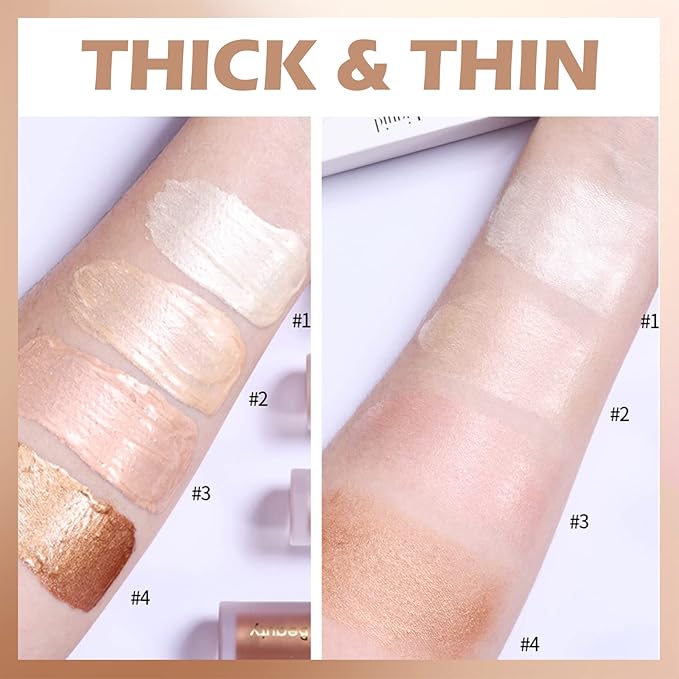 Erinde Liquid Highlighter Makeup, Pink Luminizer Face Highlight