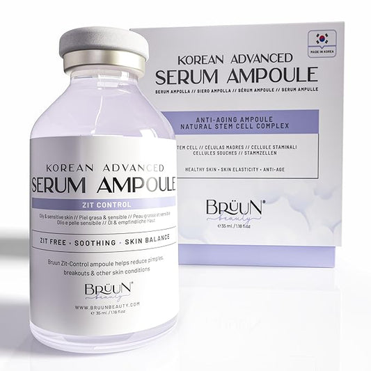 BRÜUN AC - Control Clear and Pure Vita Plus Ampoule - Micro Needling Korean Booster for Face and Body to Use with and without Derma Pen Microneedling Skin Care Serum 1.18 oz