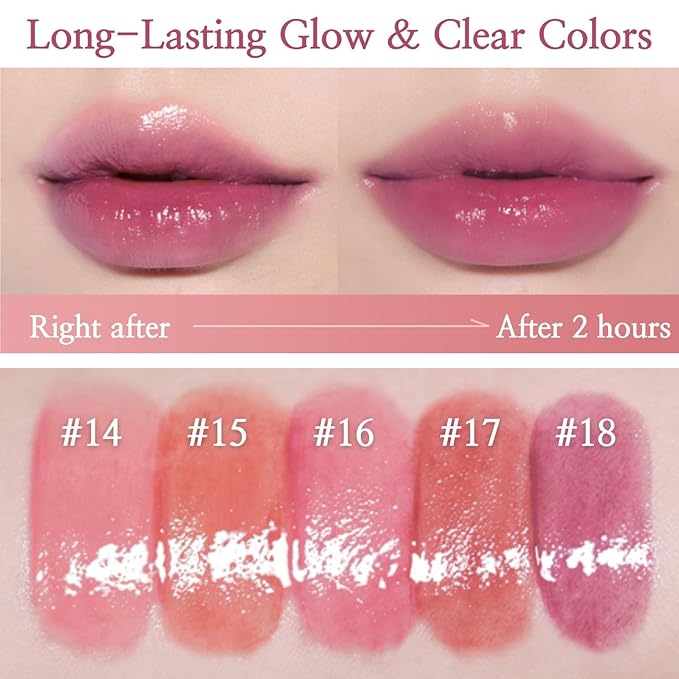 BBIA Glow Lip Tint – Lip Plumping, Volumizing Glossy & Glowy Lip Stain Naturally Moisturizing Comfortable Texture Lightweight Long-Lasting Vivid Color Non-Sticky Non-Dry Korean (15 SPRING, Pack of 1)