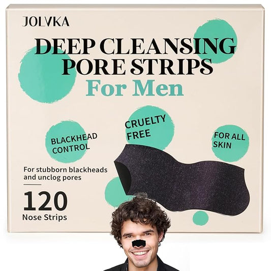 Blackhead Remover Pore Strips For Men, (120 Strips) Deep Cleansing Nose Strips - Charcoal Pore Strips - Unclogs Pores