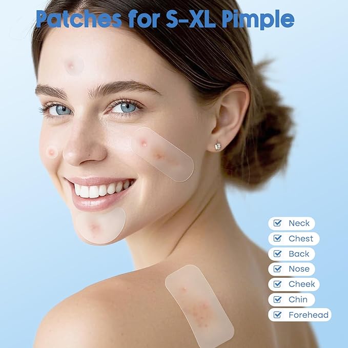Large Pimple Patches for Face 331 Patches-7 Size,306 Round & 25 XL Acne Patches,Zit Patches Skincare Hydrocolloid Bandages Big Spot Covers with Tea Tree, Salicylic Acid & Cica Oil|Bigpack, Larger Size