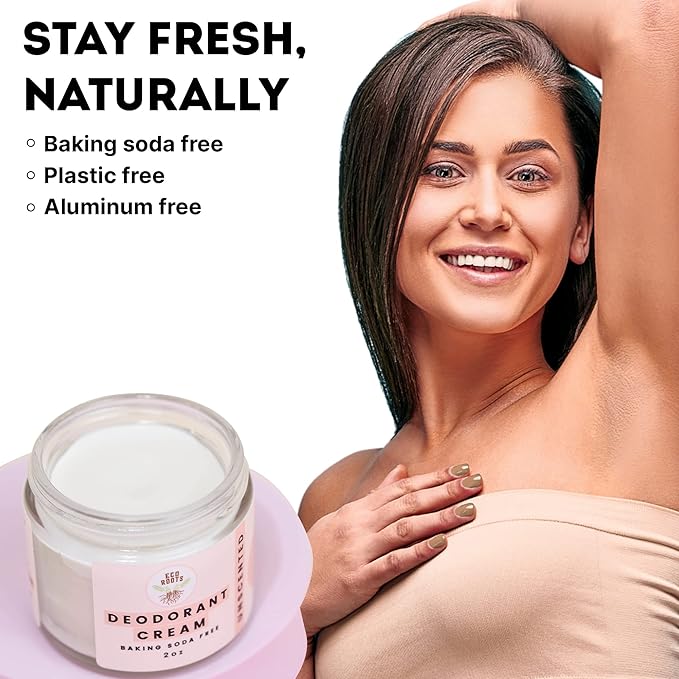 ECO ROOTS Natural Deodorant for Women & Men | Organic Deodorant Cream Non Aluminum | Baking Soda Free Healthy Deoderant for Body & Private Parts | All Vegan Pit Paste Zero Sweat Scent Free