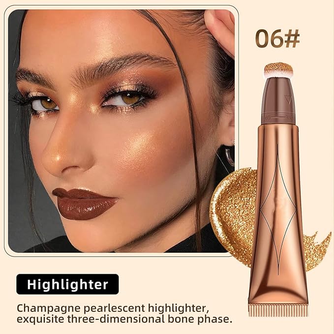 3PCS Body&Face Creamy Contour Beauty Stick,Face Blush Wand Face Makeup.#136