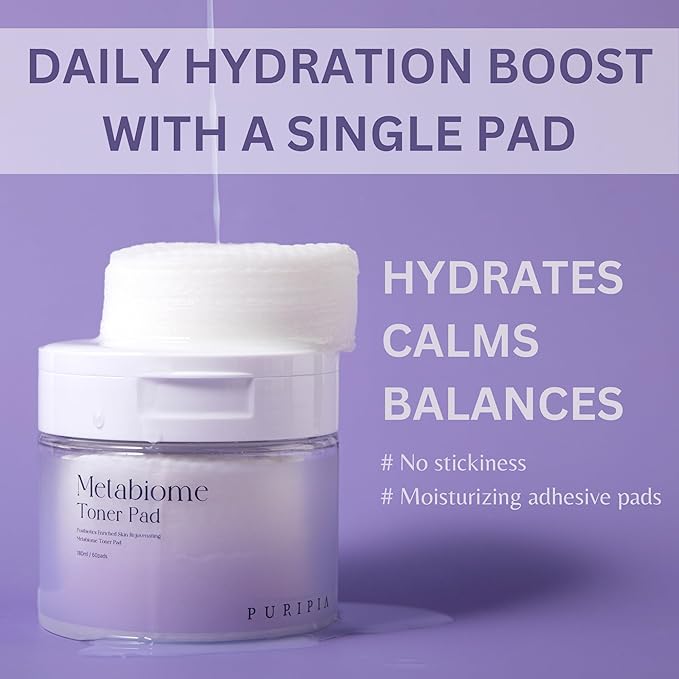 Metabiome Korean Toner Pads for Clear face Skin Care Soothing exfoliating Cotton Tea Tree Toning pad Sheet mask Blemish brightening Dry Facial Vitamin c Collagen