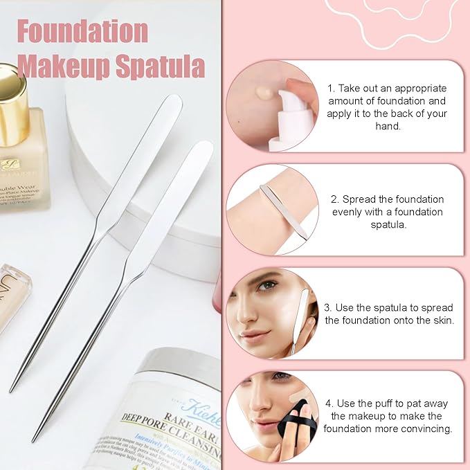 4 Pcs Makeup Spatula Korean Set, Spatula Makeup