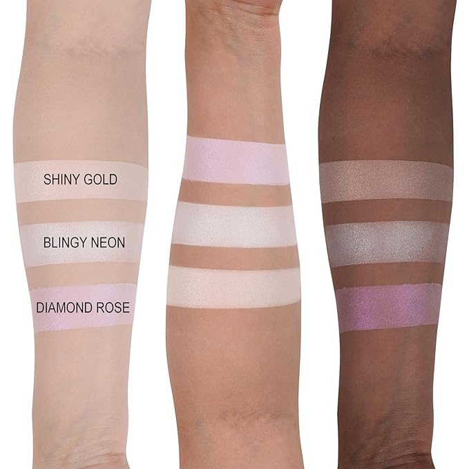 Face Highlighters Exquisite 3D Texture Luminizers Palette, Shiny