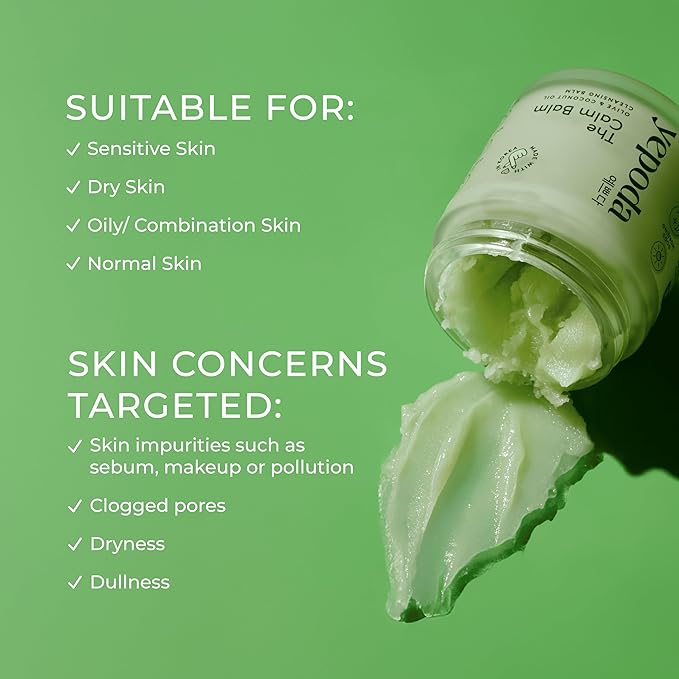 The Calm Balm, Gentle Makeup Remover & Deep Cleansing Balm, Removes Waterproof Makeup & Impurities, Vegan Korean Face Cleanser for All Skin Types, 2.82 OZ