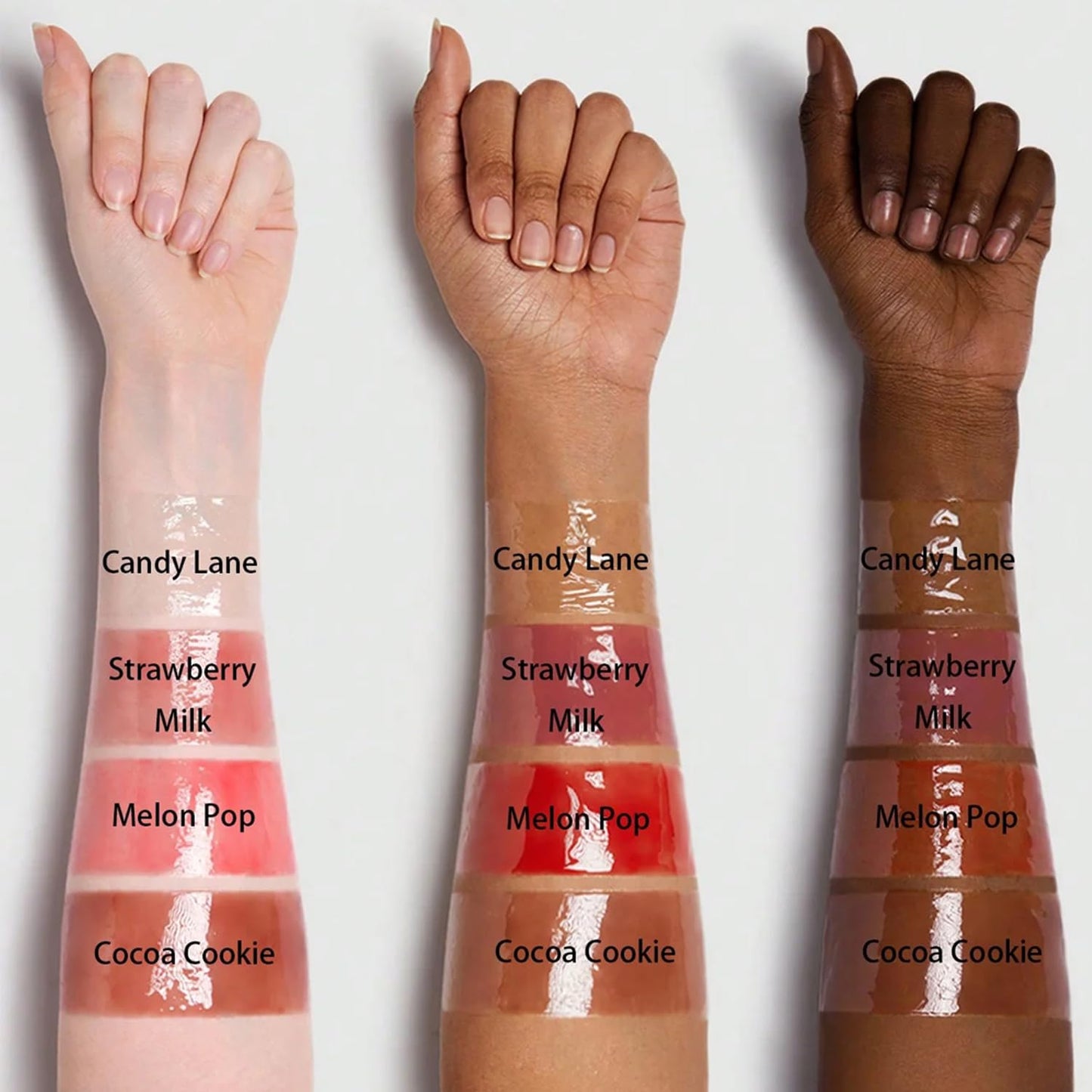 Bekoeen 4 Pcs Hydrating Lip Gloss Lip Jam Set, Glow Tinted Lip Jelly, High Shine Glass Finish Nude Lip Treatment Liquid Lipstick for Girls and Women