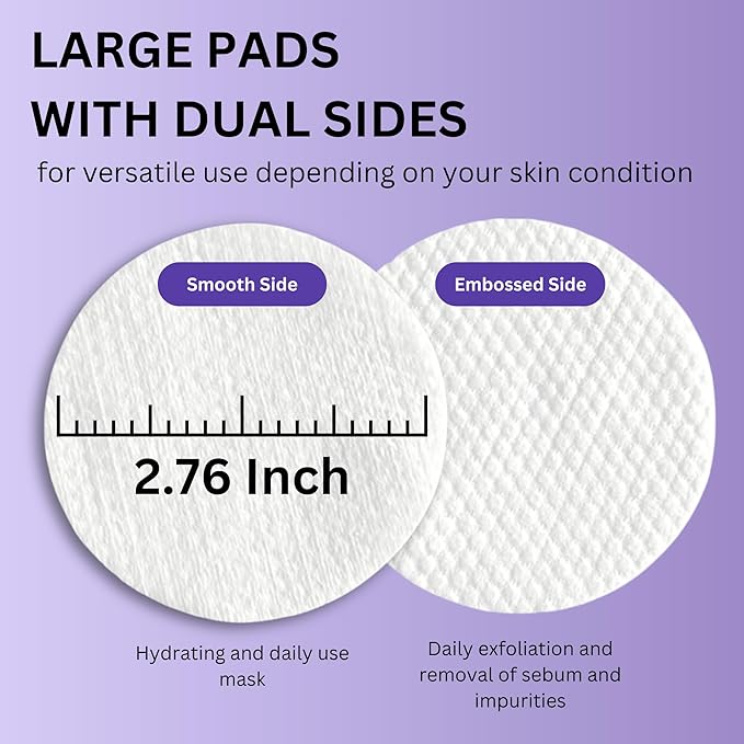 Metabiome Korean Toner Pads for Clear face Skin Care Soothing exfoliating Cotton Tea Tree Toning pad Sheet mask Blemish brightening Dry Facial Vitamin c Collagen