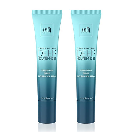 Cuticle & Nail Cream Treament, Deep Nourishing - USA Made - Daily Repair Nail Care w/Organic Shea Butter, Jojoba Oil - Soften Cuticles, Strengthen Nails, Hydrating (Pack of 2)