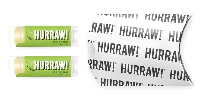 Hurraw! Mint Lip Balm, 2 Pack: Palm