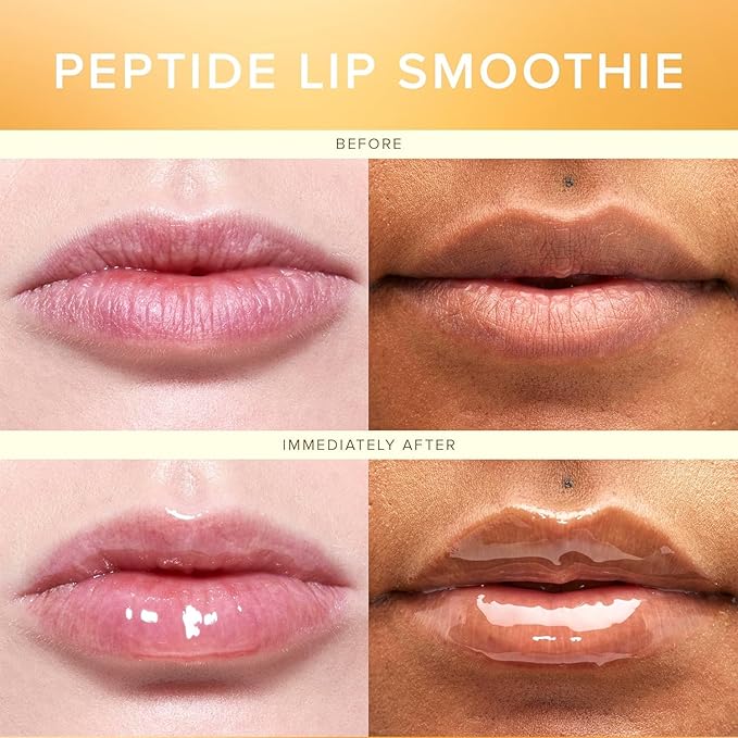 Farmacy Peptide Lip Smoothie - Hydrating Lip Balm with Vitamin C to Visibly Plump & Smooth Lines - Nourishing Treatment with a High-Gloss Finish - Honey Vanilla (10g)