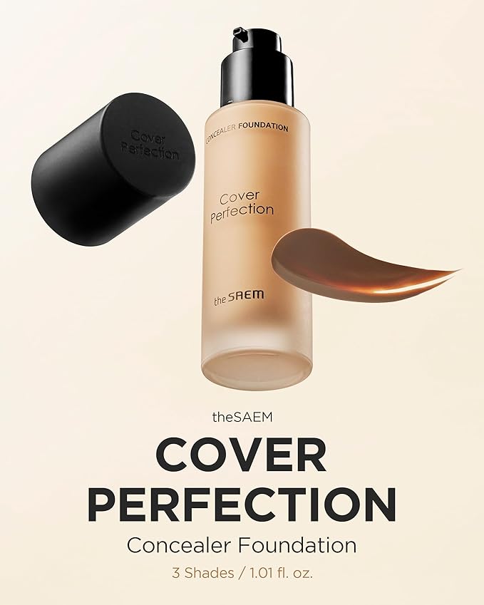 THESAEM Cover Perfection Concealer Foundation - 24H Coverage, Rich Beige)