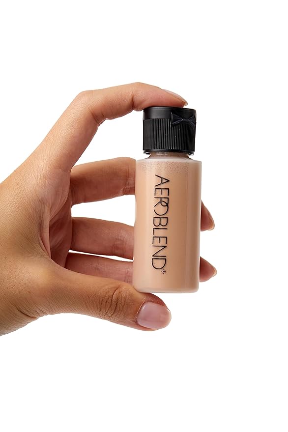 AEROBLEND Airbrush Foundation Makeup (N30) Professional, Water-Based, Buildable, skin types, 1 oz