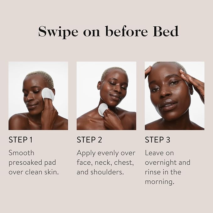 goop Beauty 15% Glycolic Acid Exfoliating Pads | Inspired by a Professional Chemical Peel | Refines & Retexturizes for Glowing Skin | Paraben and Silicone Free | 12 pack