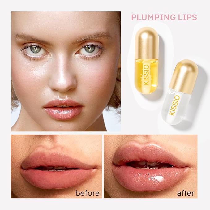 KISSIO Lip Plumper,2 PCS Natural Lip