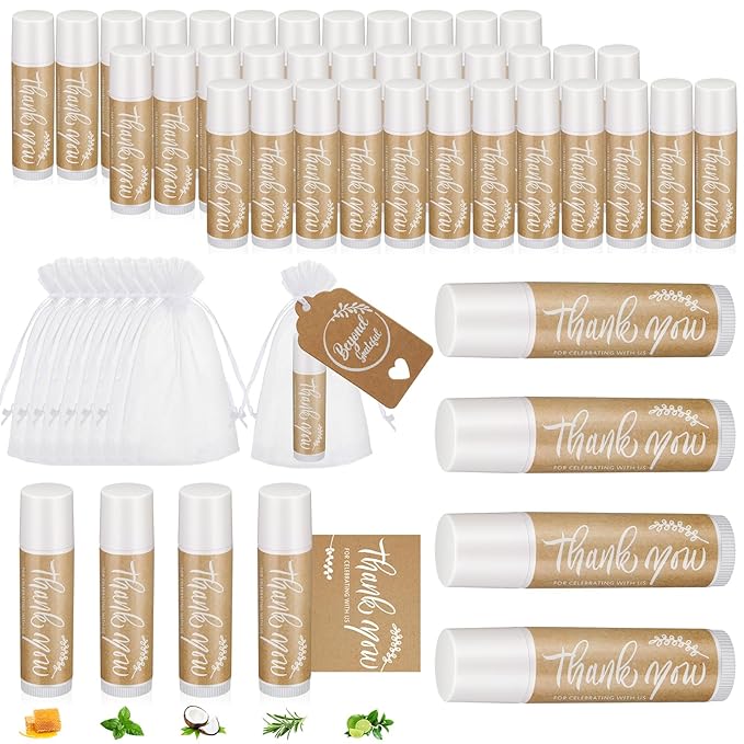 50 Set Thank You Lip Balm Bridal