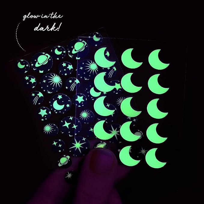SpaLife Beauty Glow in the Dark Pimple Patches – Hydrocolloid Formula for Acne, Spots, Redness, and Oiliness – 132 Assorted – Acne Patches – Spot Treatment - zit Patches