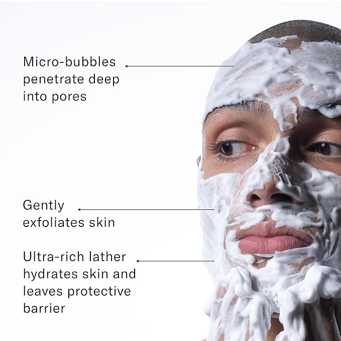 Face Wash for Men | Made in Japan | Premium Rich & Refreshing Lather with Moroccan Clay, Licorice Root, Konbu from Hokkaido Japan