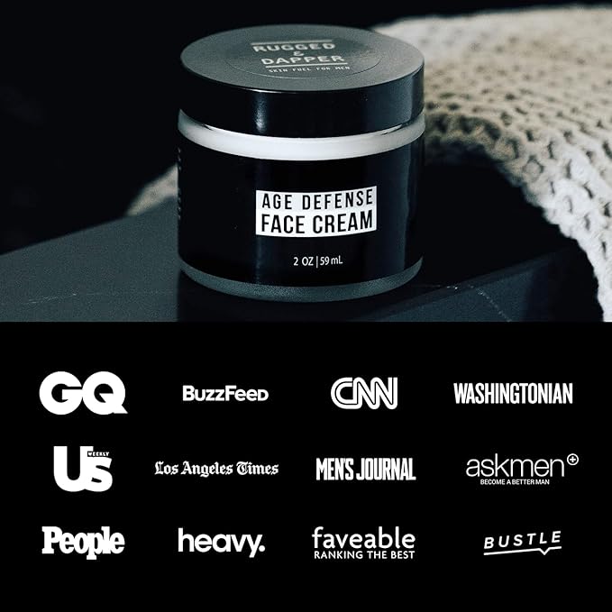 RUGGED & DAPPER - Mens Face Cream with Hyaluronic Acid - Ultra-Hydrating Mens Anti Aging Face Cream- 24 Hour Protection - 4 Month Supply - USA Made