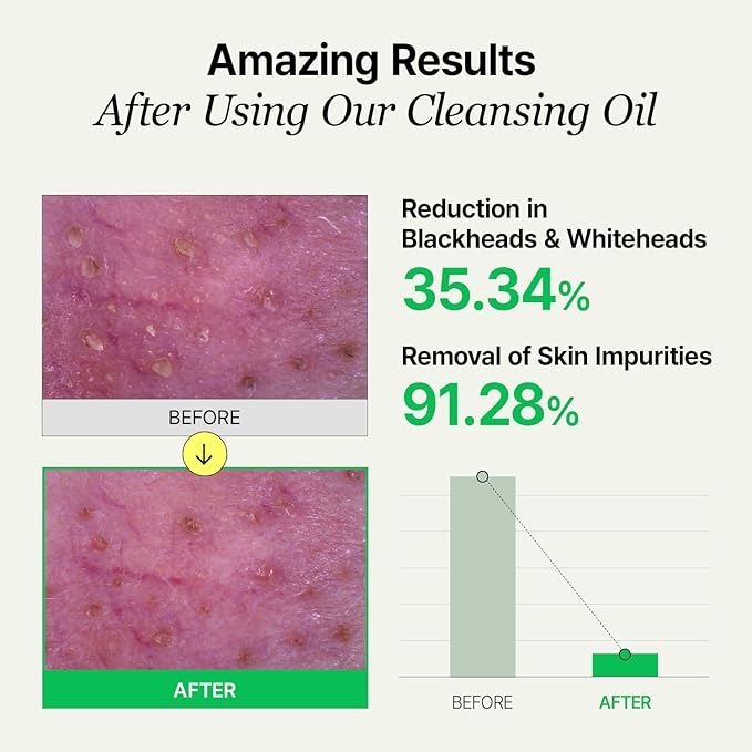 Green Barley Light Cleansing Oil, Hydrating Daily Cleanser for Sensitive Skin, Blackhead Remover, Korean Vegan Skin Care, 6.93 Fl Oz