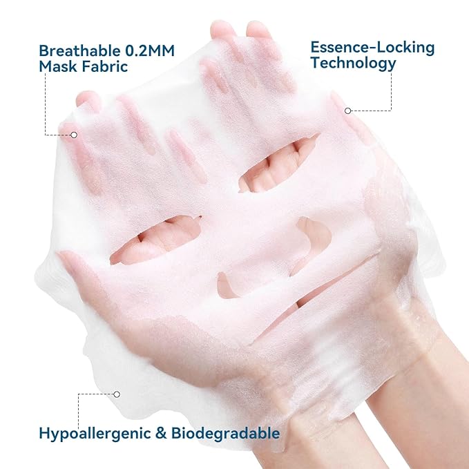 Collagen Face Mask Skincare For Women Hyaluronic Acid Moisturizing Firming Calming Hydrating Pore Treatment Anti-Aging of Different Ages and Skin Types Urban Beauty Secret 25 PCS