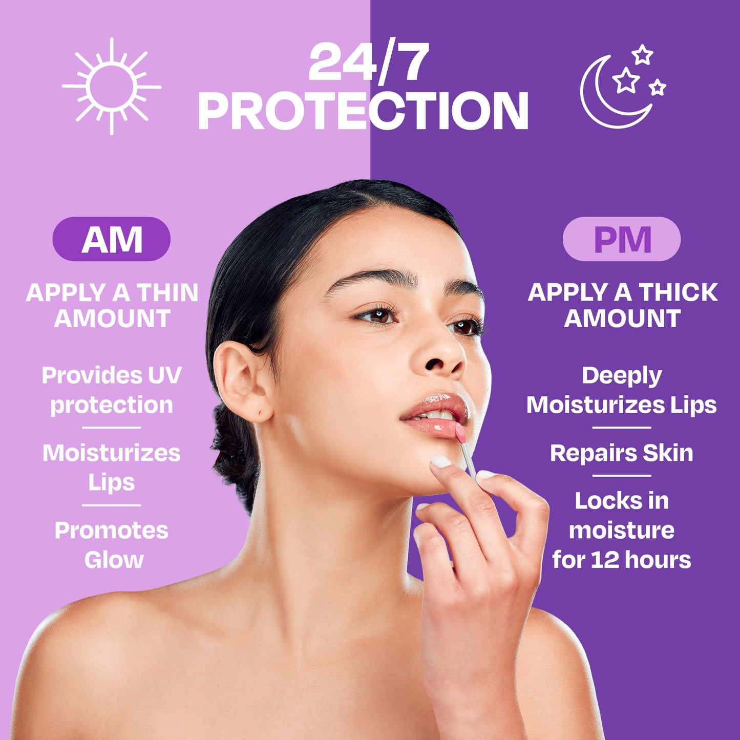 Lip Mask Overnight 30g - Day & Night Lips Balm Hydrating to Soothe Very Dry Lips - Moisturizing Lip Sleeping Mask for Women and Men with Hyaluronic Acid - Bálsamo Hidratante de Labios Care