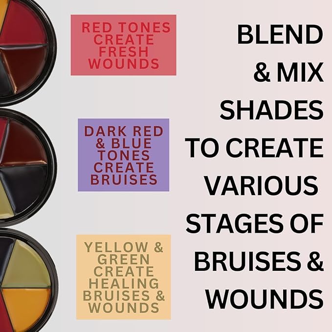 Mehron Makeup ProColoRing Bruise 5 Color Wheel