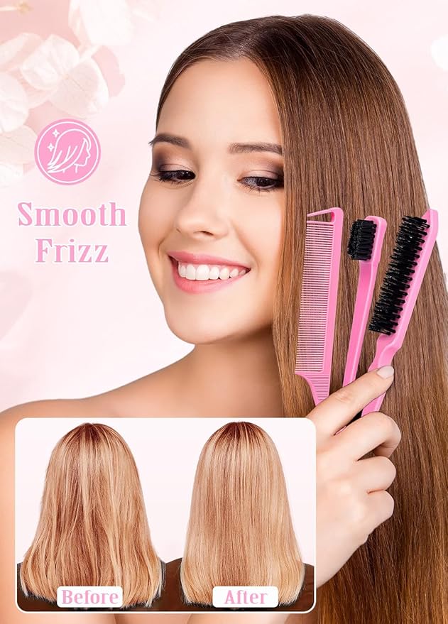Hair Wax Stick Slick Back Hair Brush Set – Flyaway & Frizz Control for Sleek Ponytails, Buns, and Updos – Hair Accessories for Ballet, Dance Recitals, and Gifts