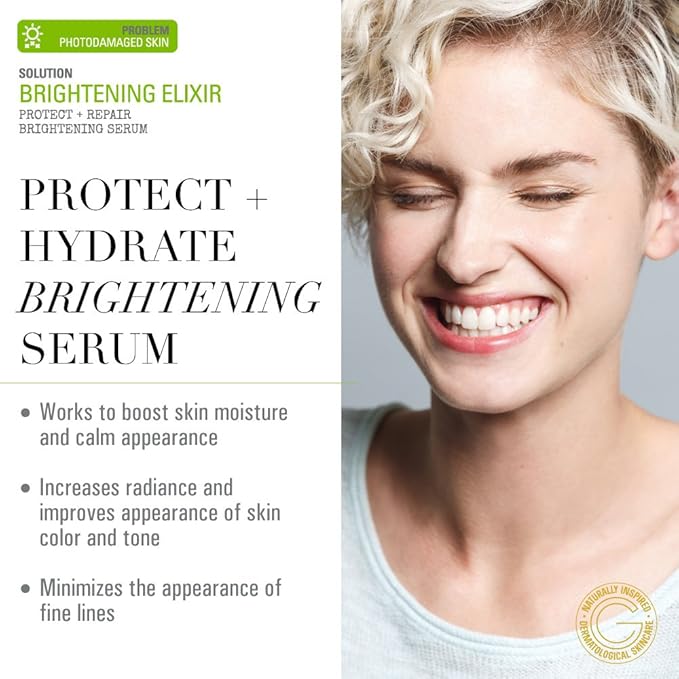 GOLDFADEN MD Brightening Elixir | Serum w/Vitamin C, Ferulic Acid, Vitamin B & Vitamin E | Helps Aid Against The Appearance Of Photoaging | Leaves Skin Feeling Hydrated & Looking Radiant 1fl oz