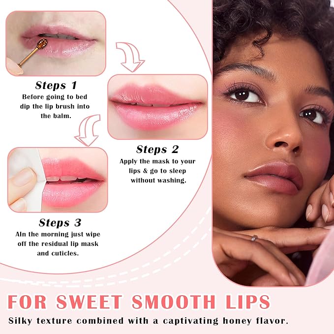 CAHIUYOA 3PCS Bee Lip Balm Honey Sleeping